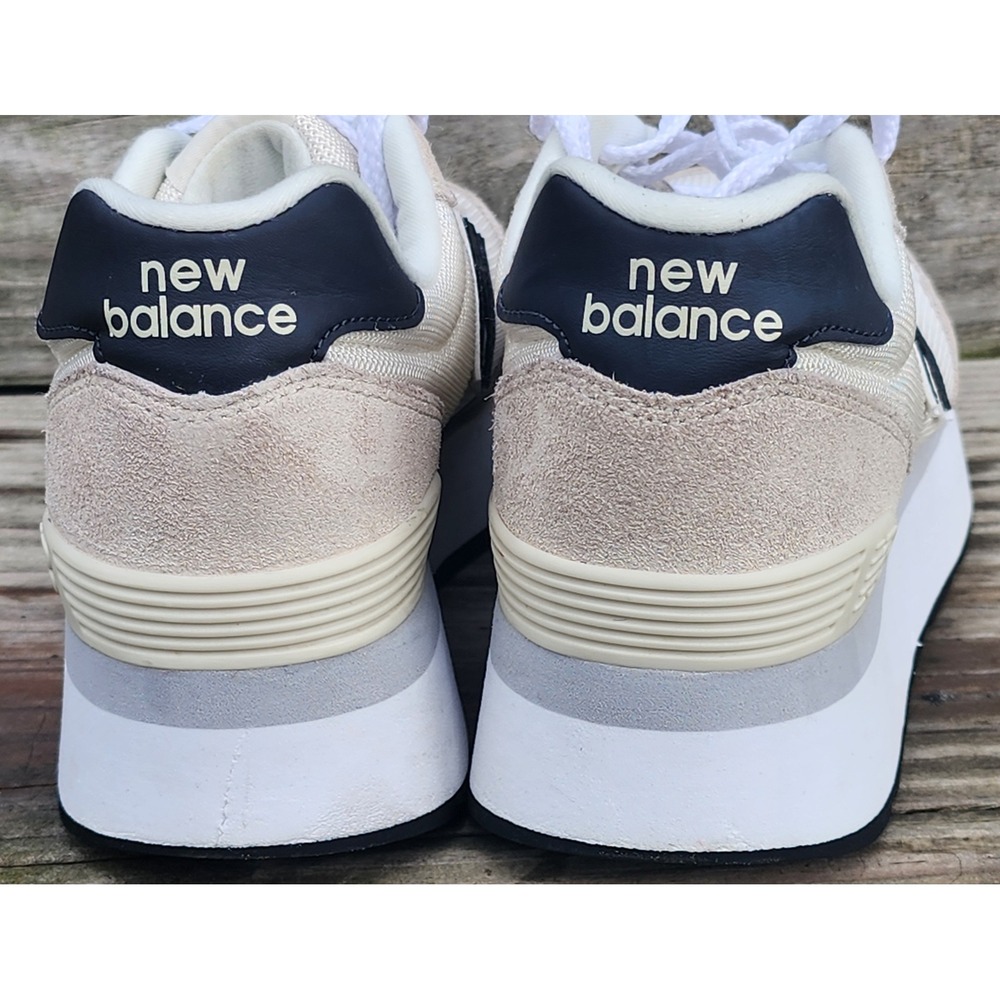 New Balance 515H Womens Platform Sneakers Cream Tan Navy Womens Size 9 - Picture 5 of 6